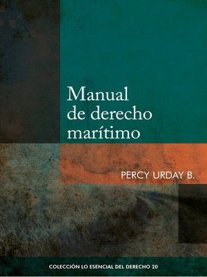 cover image of Manual de derecho marítimo